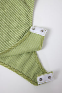 Urban Ribbed Knit Bodysuit for Women in Sage