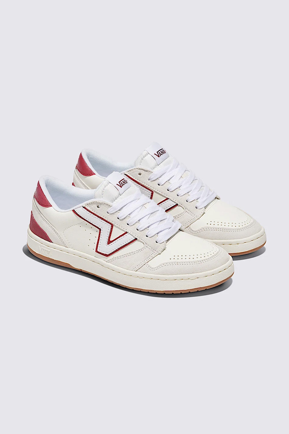 Vans Lowland 2.0 Sneakers in Red & White