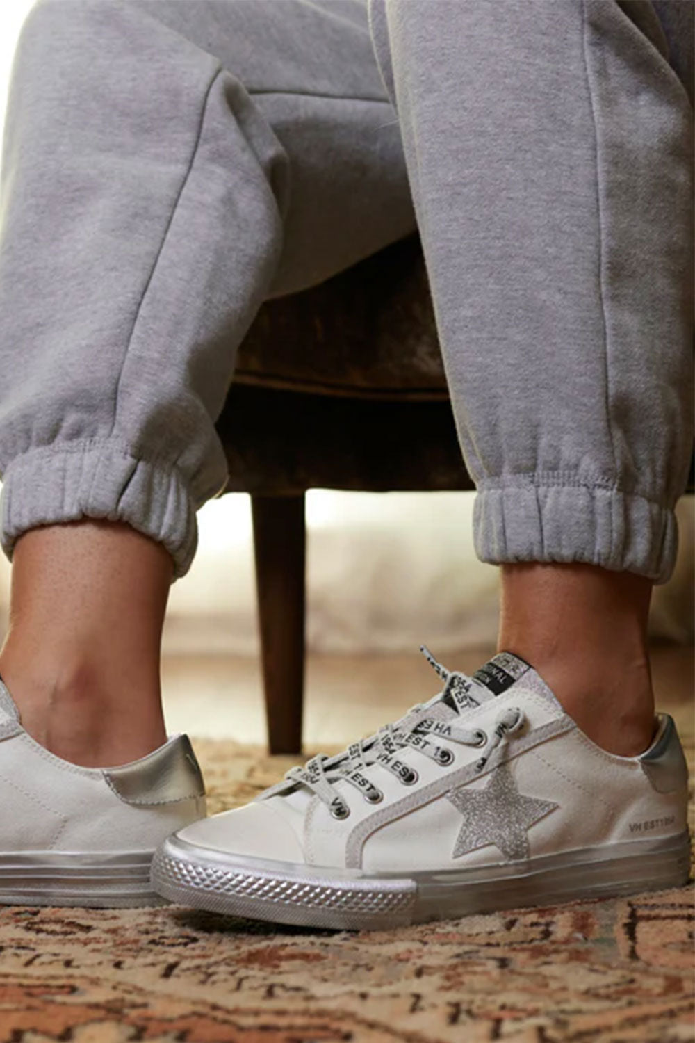 Vintage Havana Alive Star Sneakers for Women in White/Silver