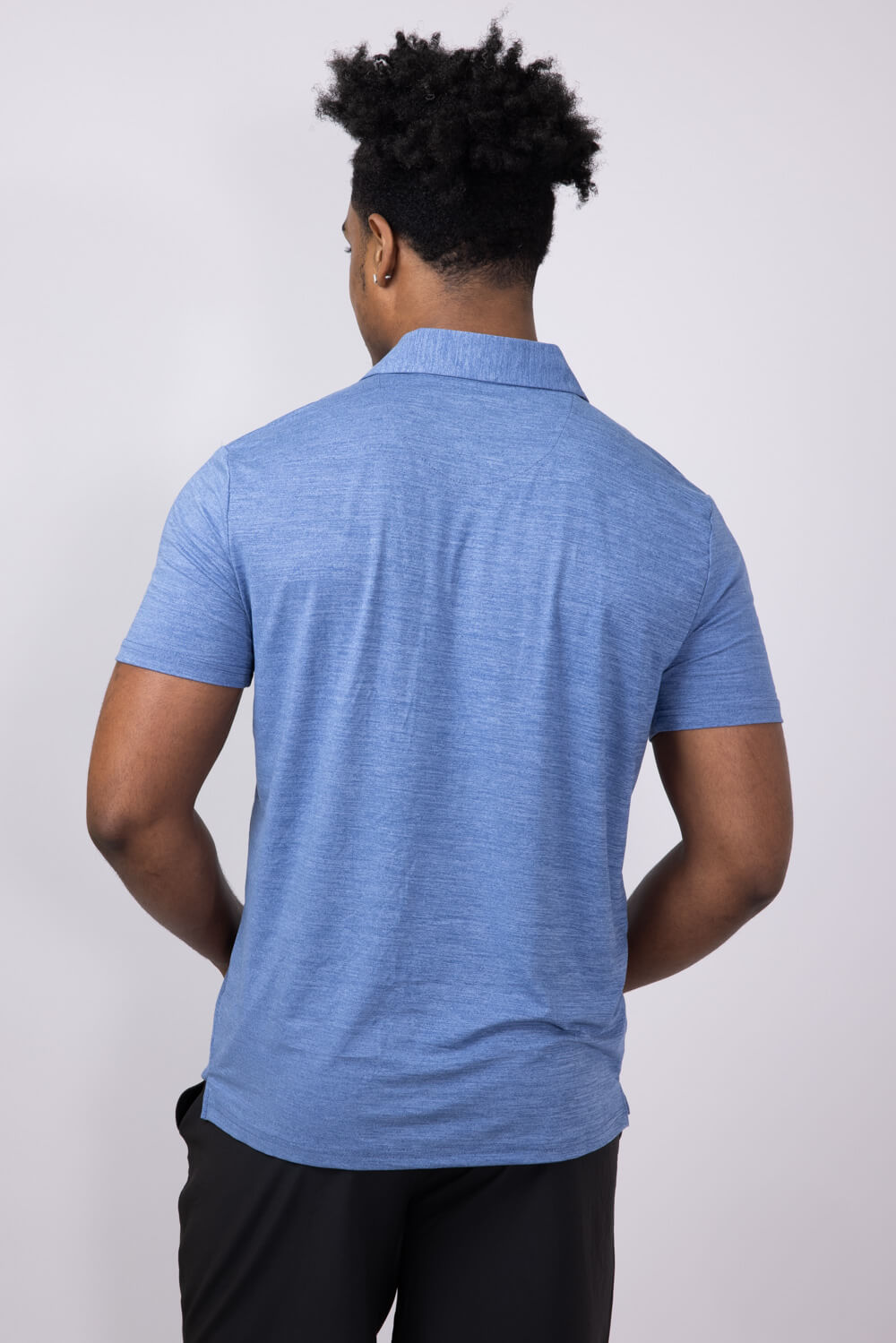 Vintage Summer Jersey Performance Polo for Men in Navy