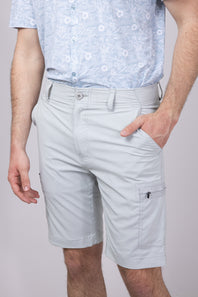 WearFirst 10" Zipper Pocket Cargo Shorts for Men in Grey