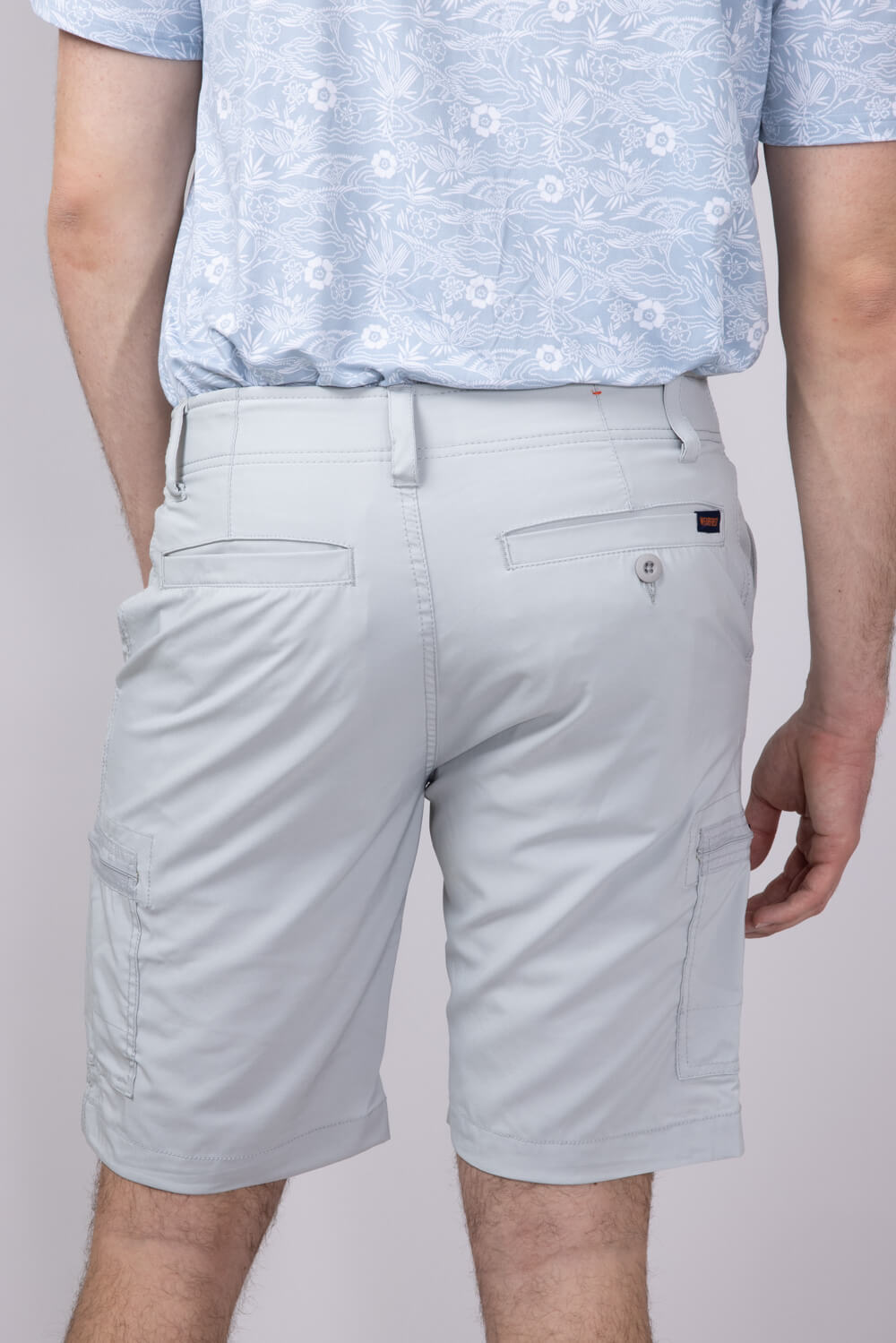 WearFirst 10" Zipper Pocket Cargo Shorts for Men in Grey