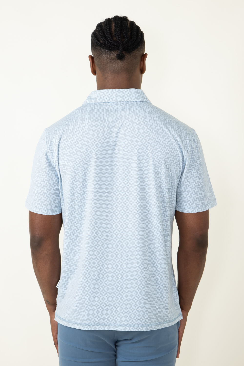 WearFirst Wanderer Diamond Polo Shirt for Men in Blue 