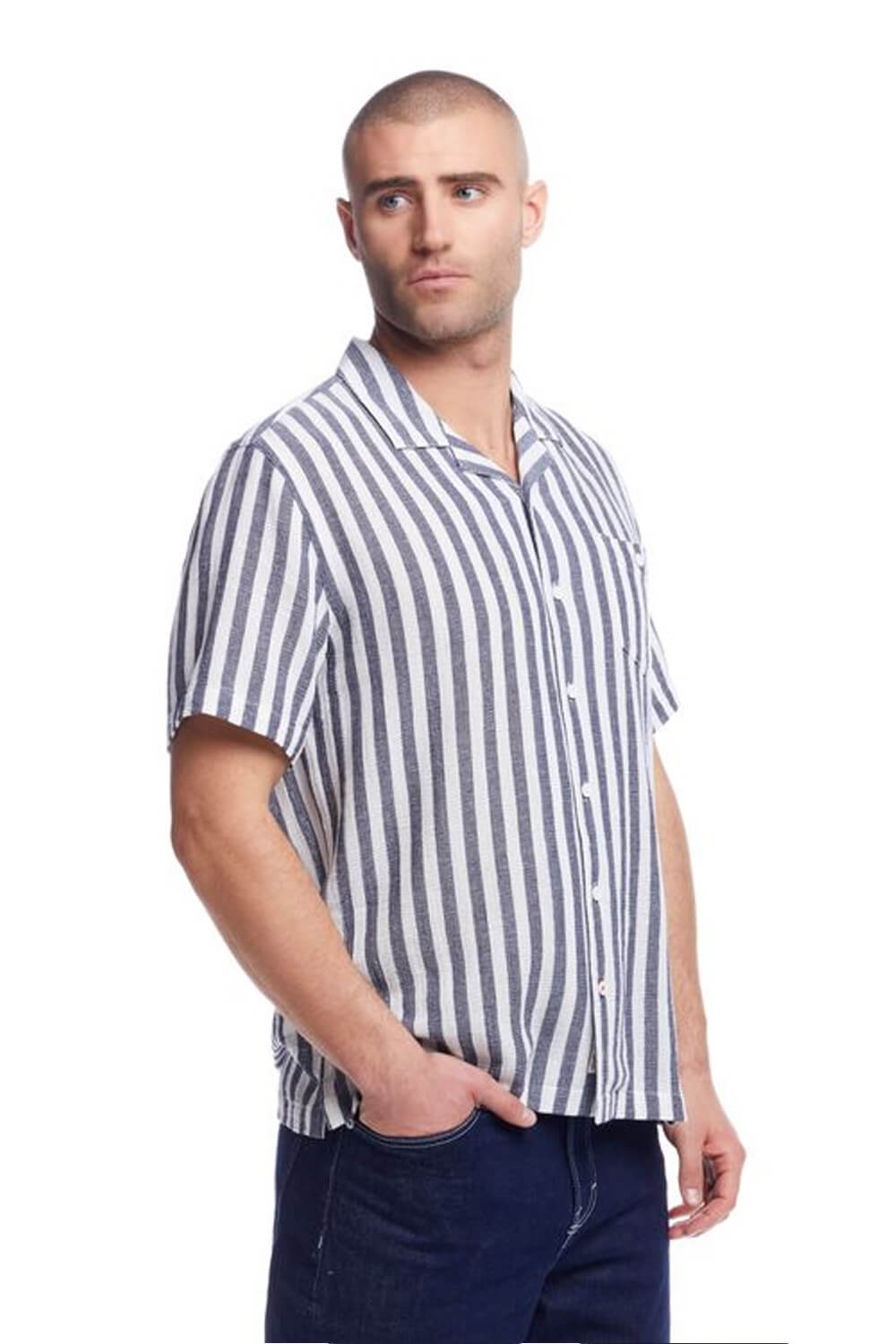 Weatherproof Vintage Air-Tex Weave Button Up Shirt for Men in Insignia Blue