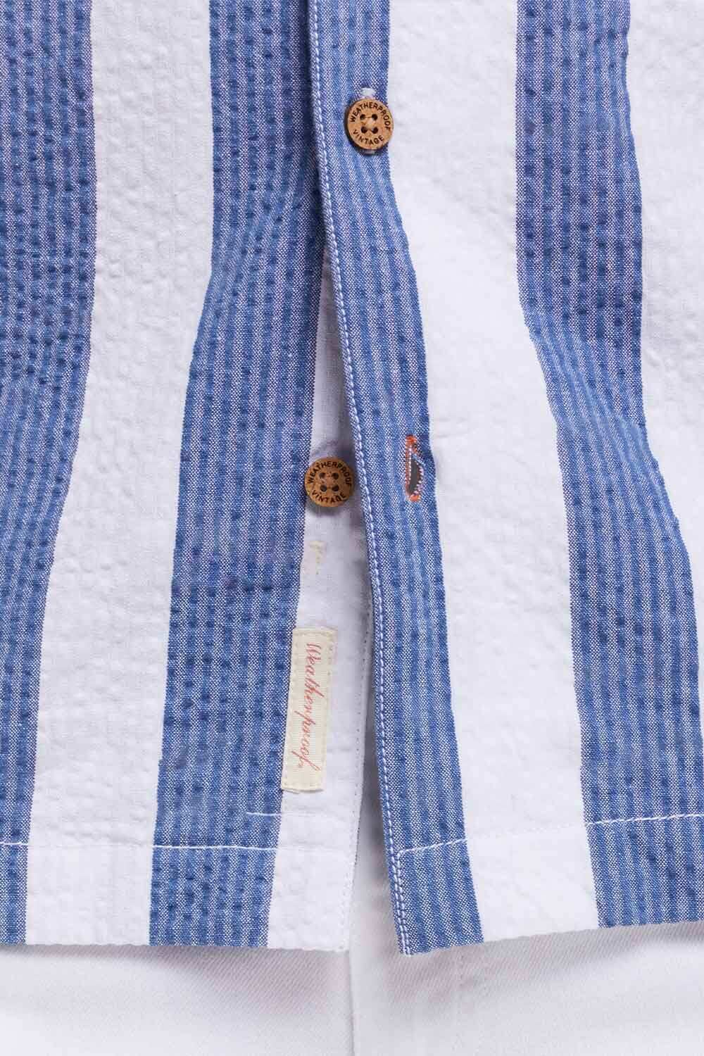 Weatherproof Vintage Dobby Button Up Shirt for Men in Vista Blue