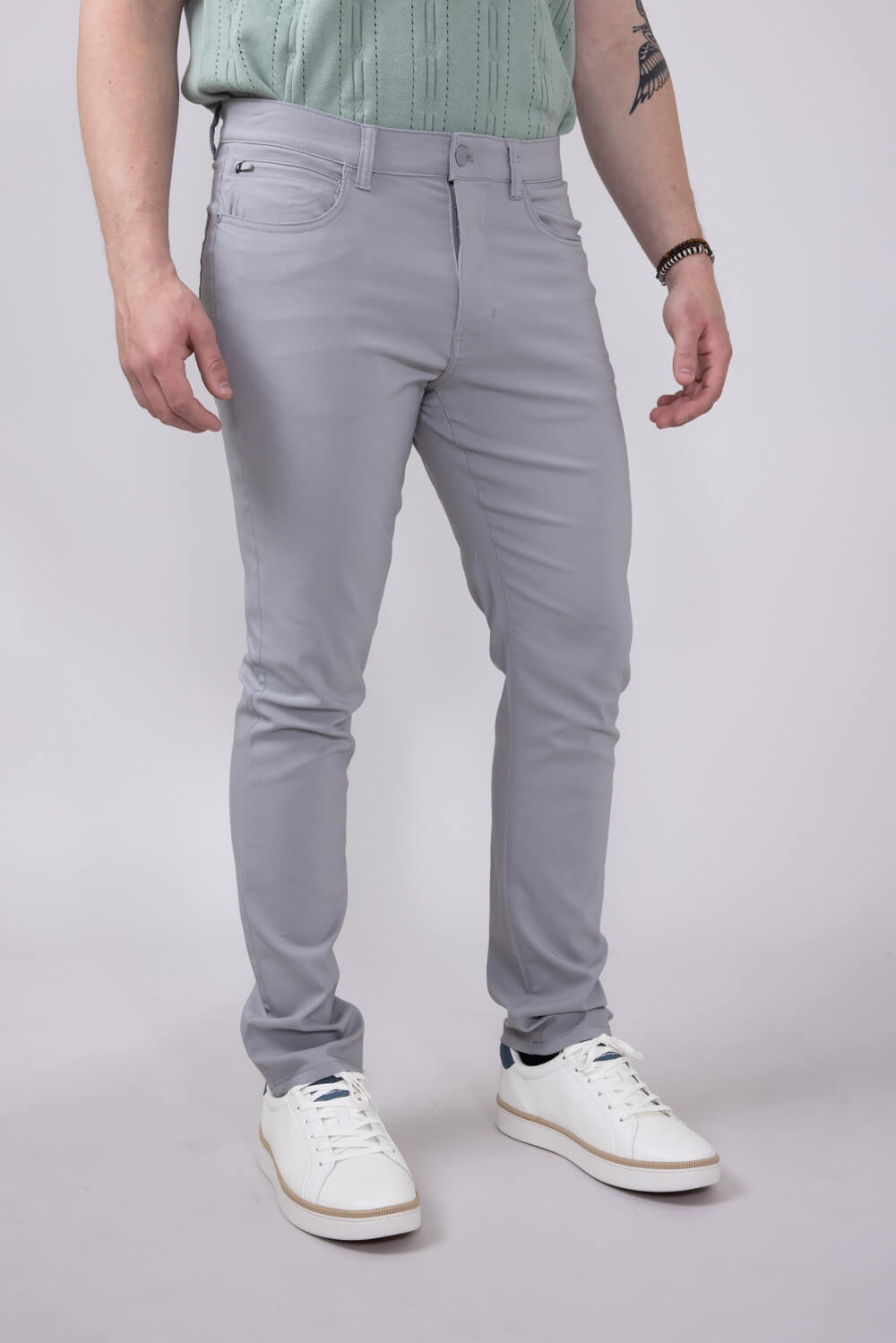 Weatherproof Vintage Faille 5 Pocket Pants for Men in Fog Grey