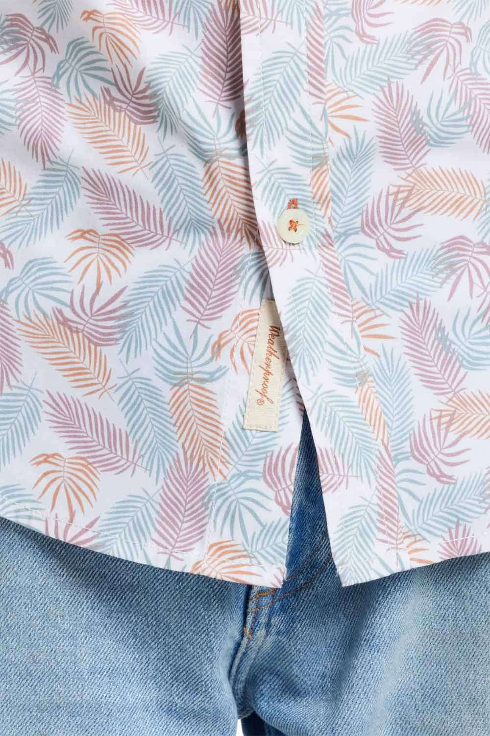 Weatherproof Vintage Cotton Poplin Button Up Shirt for Men in Lavender Leaf