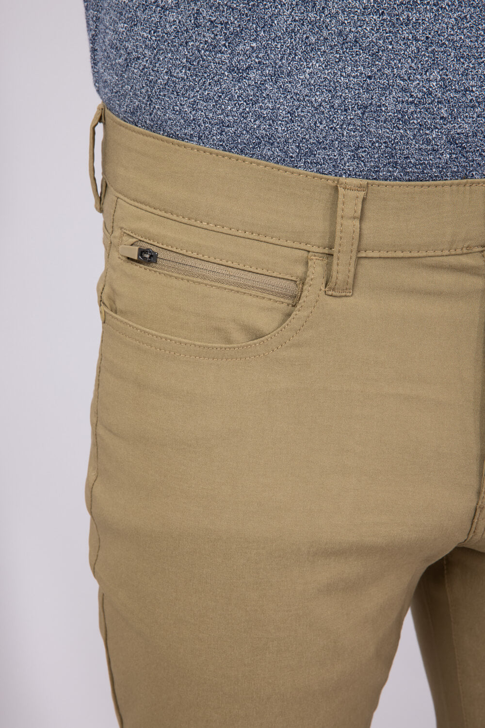 Weatherproof Vintage Momentum 5 Pocket Pants for Men in Sueded Khaki