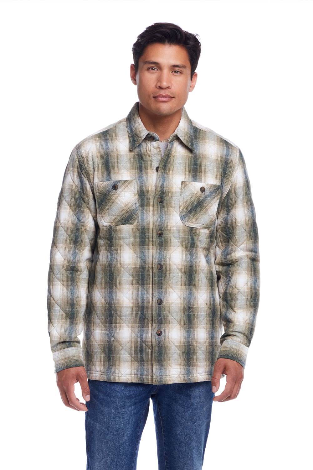 Weatherproof Vintage Quilted Shirt Jacket for Men in Kelp Forest | F2488091GK-KELPFOREST