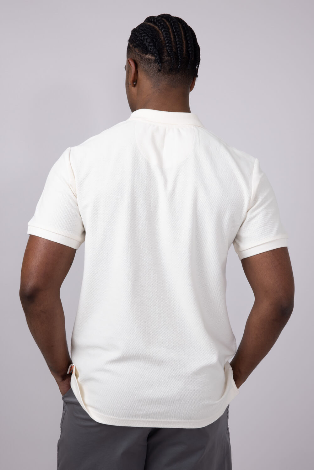 Weatherproof Vintage Structured Piqué Polo for Men in Ivory