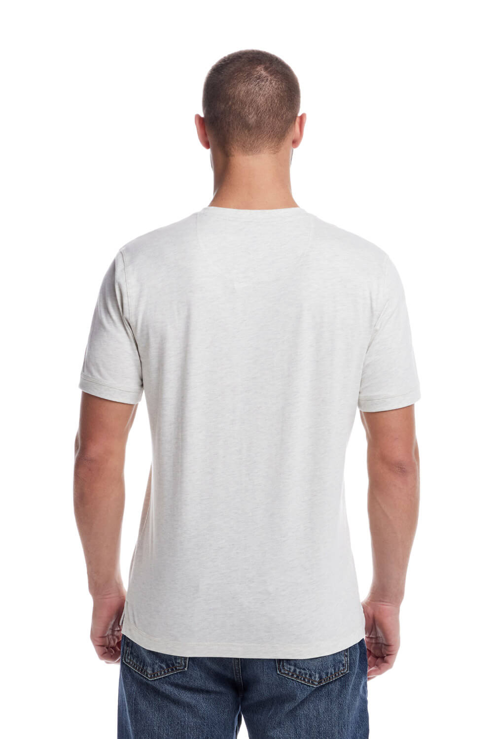 Weatherproof Vintage Jersey Henley Shirt for Men in Oatmeal
