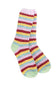 World's Softest Garden Cozy Stripe Crew Socks for Women in Pink