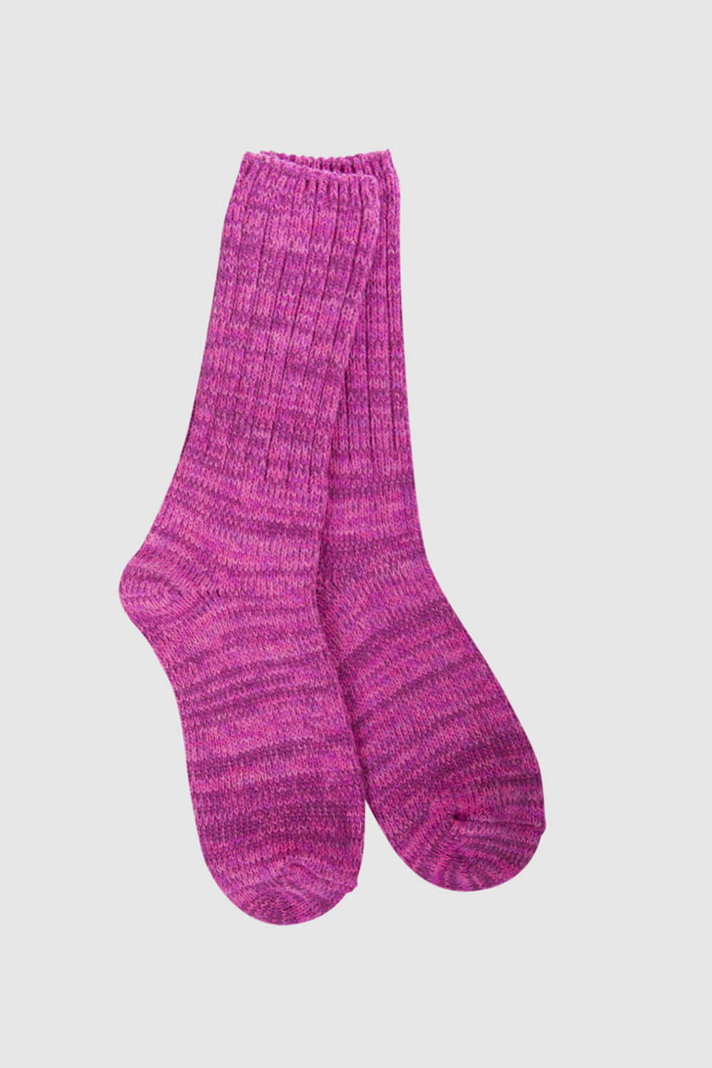 World's Softest Weekend Ragg Crew Socks for Women in Hot Pink