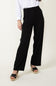 Woven Boyfriend Trouser Pants for Women in Black
