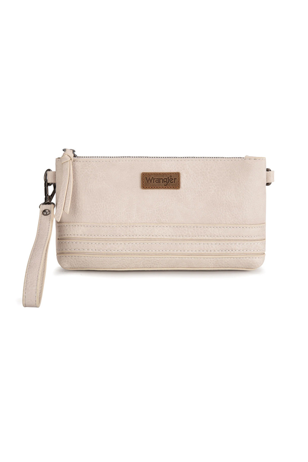 Wrangler Leather Mini Crossbody Purse for Women in Beige