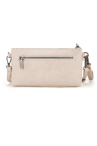 Wrangler Leather Mini Crossbody Purse for Women in Beige