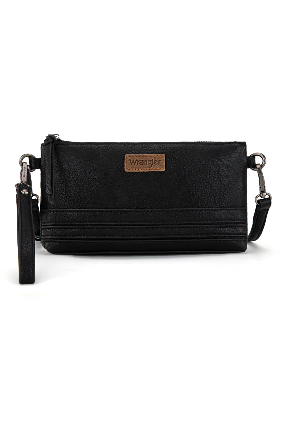 Wrangler Leather Mini Crossbody Purse for Women in Black