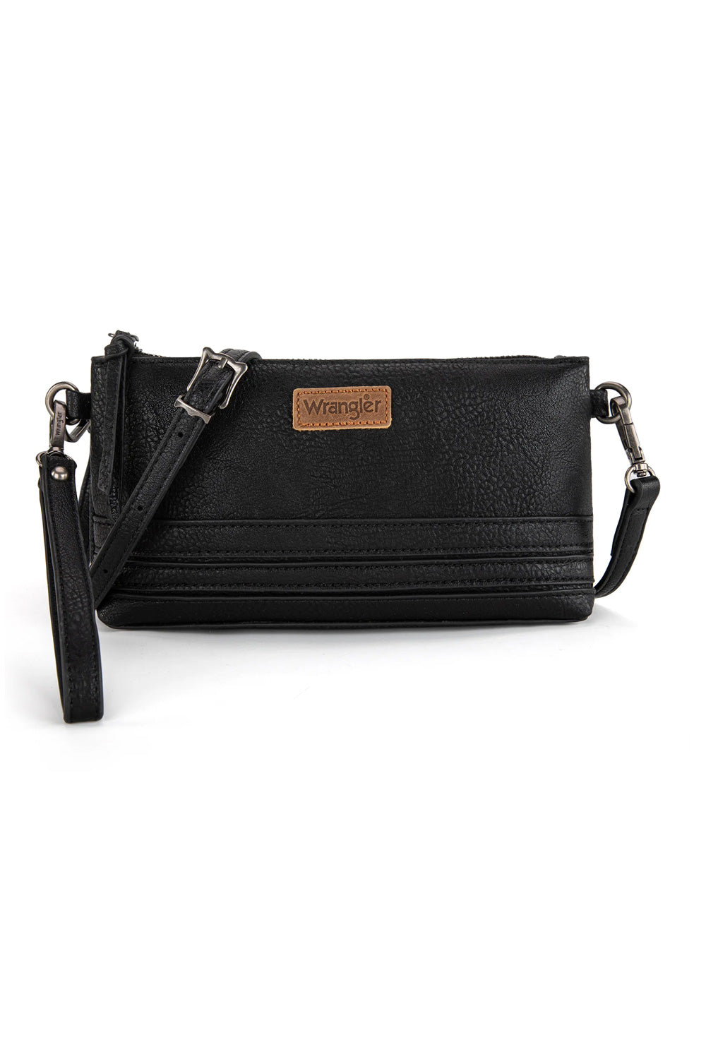 Wrangler Leather Mini Crossbody Purse for Women in Black