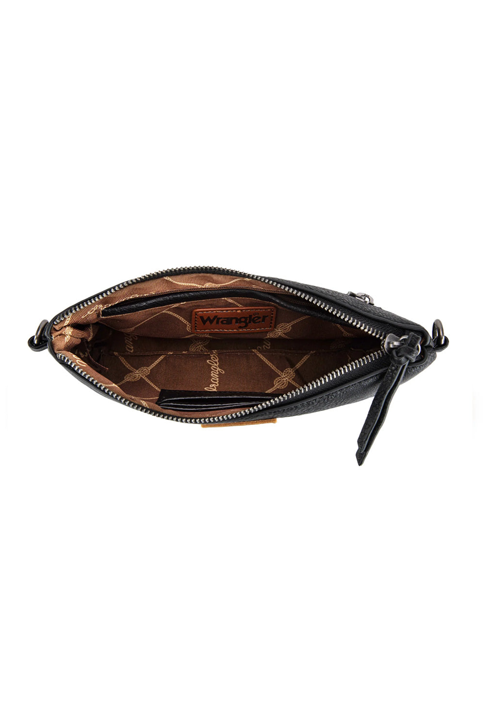 Wrangler Leather Mini Crossbody Purse for Women in Black