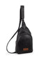 Wrangler Dual Zippered Crossbody Sling Bag for Women in Black