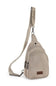 Wrangler Dual Zippered Crossbody Sling Bag for Women in Grey