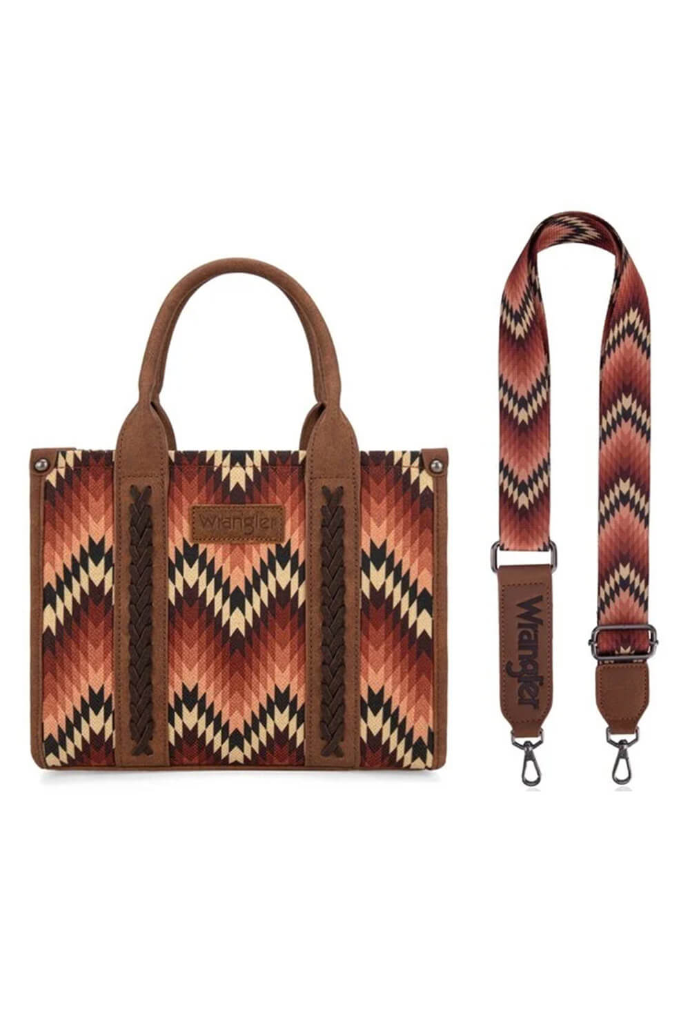 Wrangler Southwestern Small Tote for Women in Brown 