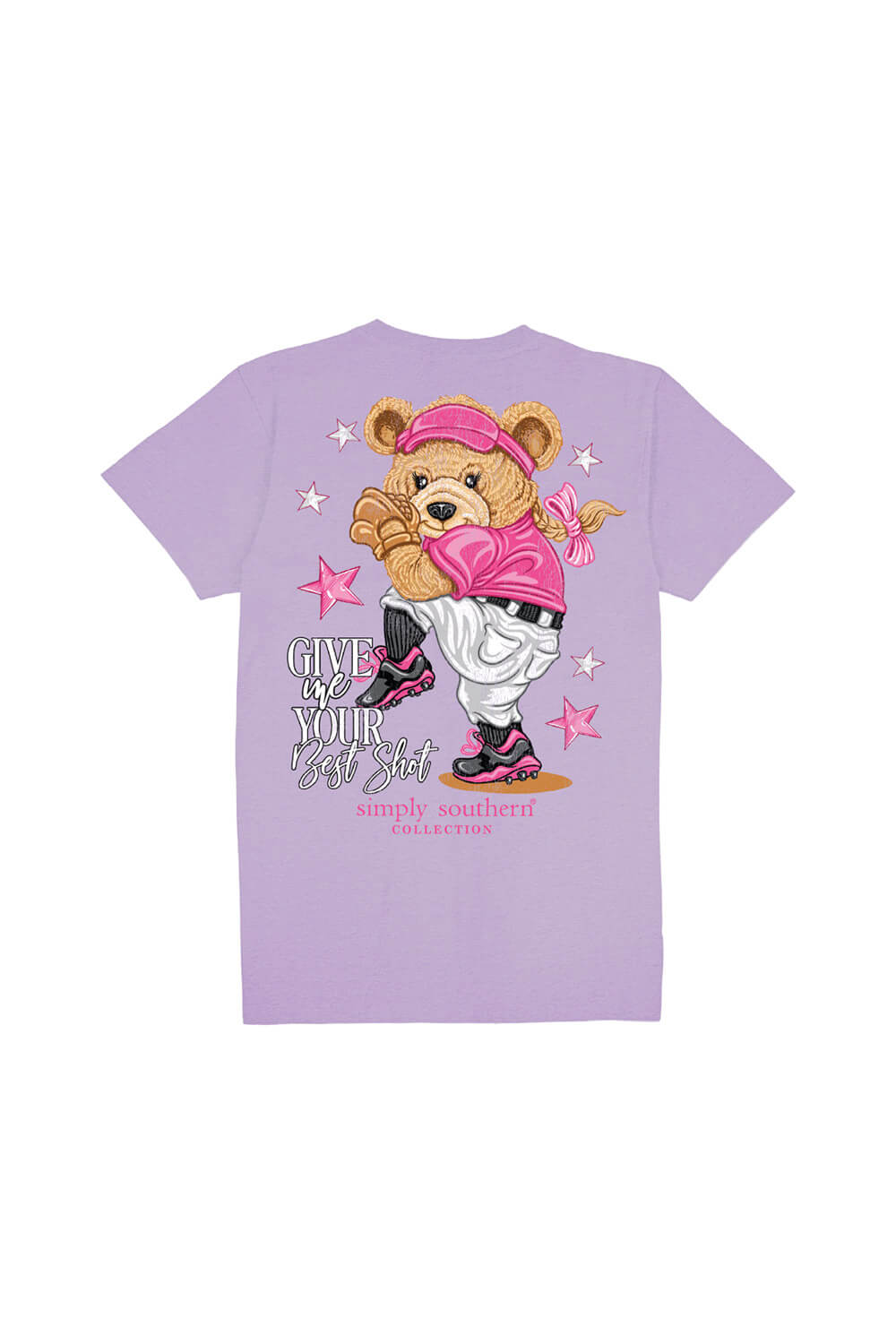 Girls Simply Southern Shirts Youth Best Shot T-Shirt for Girls in Lilac